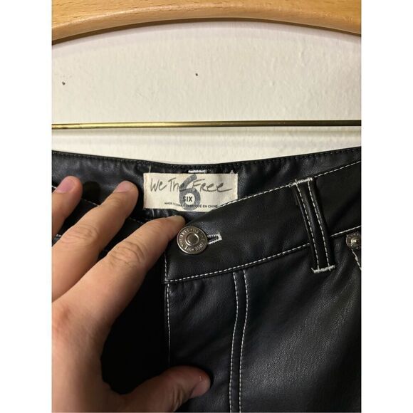 Free People The It Factor Vegan Leather Pants - Picture 6 of 8